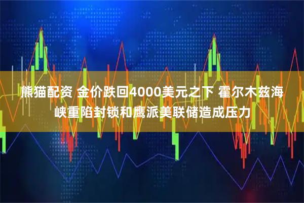 熊猫配资 金价跌回4000美元之下 霍尔木兹海峡重陷封锁和鹰派美联储造成压力